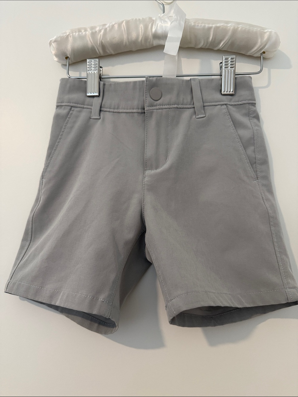 Janie and Jack Light Gray Classic Pull-On Shorts - Picture 1 of 3